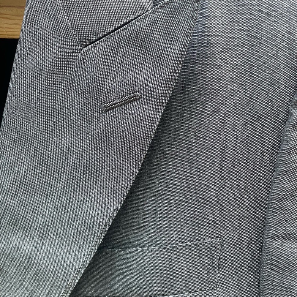 YSL Rive Gauche Sportcoat 44 Tom Ford Era Slubby Silk Blend Peak Lapel Jacket - Picture 3 of 9